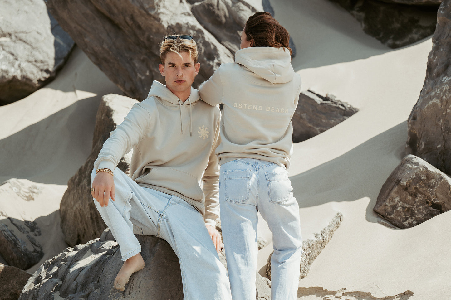 Ostend Beach - Desert Dust Hoodie